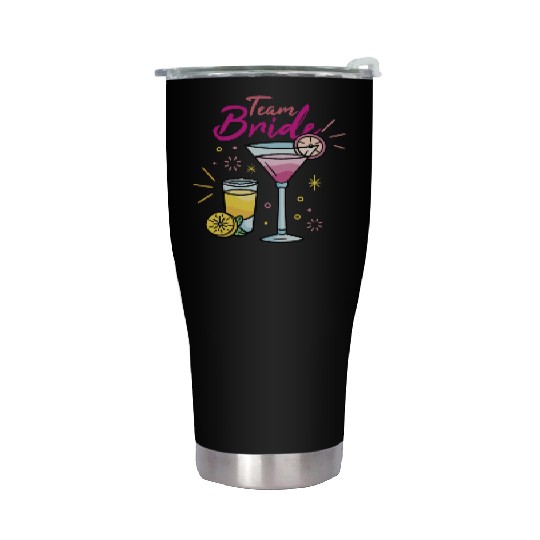 Team Bride Wedding Bridal Shower Marriage Ceremony Stainless Steel Tumblers