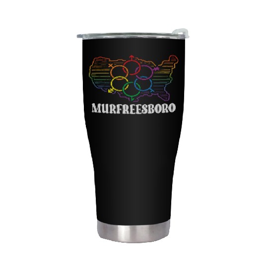 Murfreesboro Pride Month Pride Flag LGBT Community Stainless Steel Tumblers