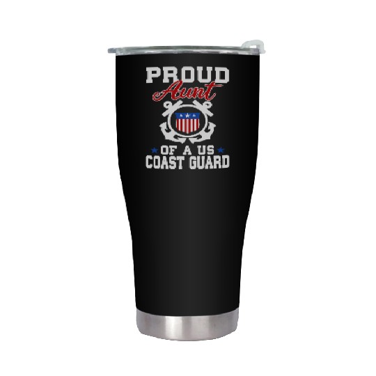 Proud US Coast Guard Aunt Stainless Steel Tumblers