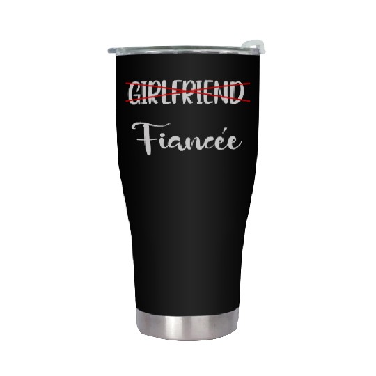 Girlfriend Fiancee Couple Engagement Engaged Stainless Steel Tumblers