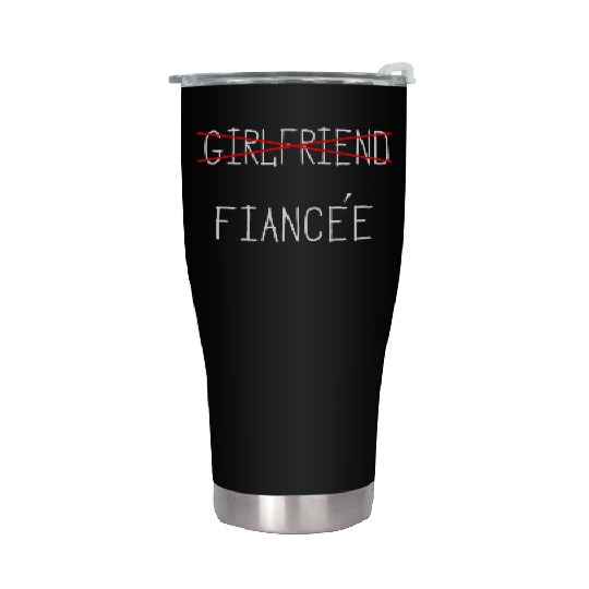 Girlfriend Fiancee Couple Engagement Engaged Stainless Steel Tumblers