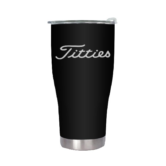 funny golf titties funny saying golfer golfing Stainless Steel Tumblers
