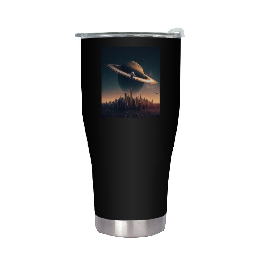 Solar system planet Saturn galaxy Stainless Steel Tumblers