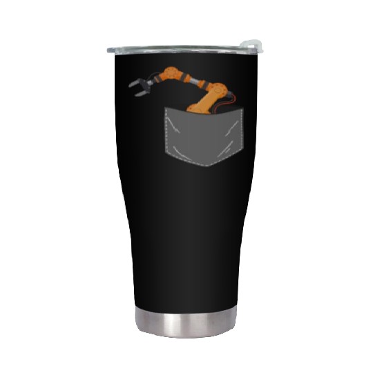Robot Robotics Engineer Pocket Stainless Steel Tumblers