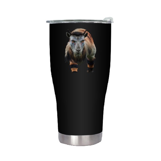goat red eyes Stainless Steel Tumblers