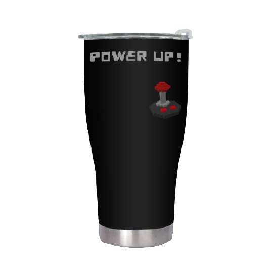 POWER UP! Unisex GYM and Gaming design Stainless Steel Tumblers