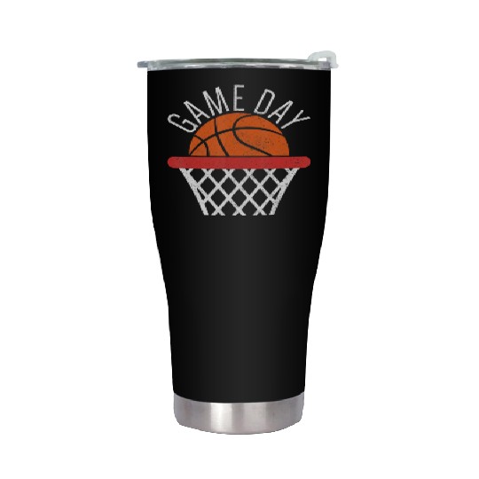 Game Day Basketball Lover Basketball Player Stainless Steel Tumblers