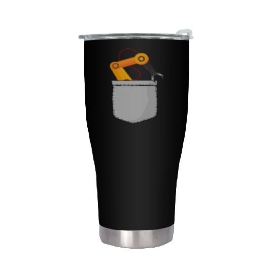Robot Robotics Engineer Pocket Stainless Steel Tumblers