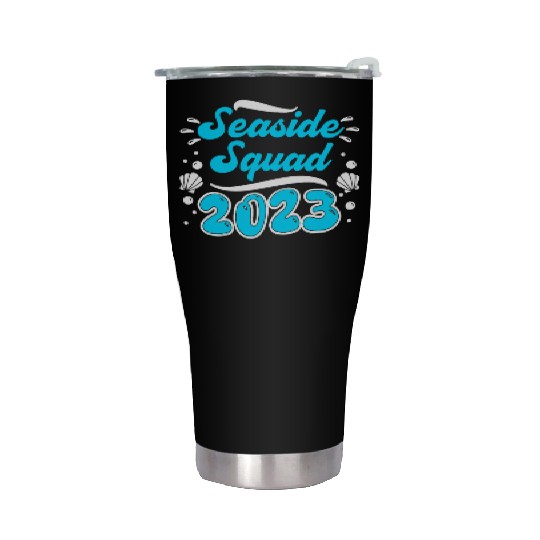Seaside Squad 2023 Vacation Friends Spring Break Stainless Steel Tumblers