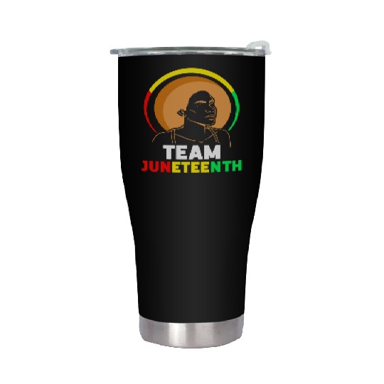Team Juneteenth Black American Africa 1865 Stainless Steel Tumblers