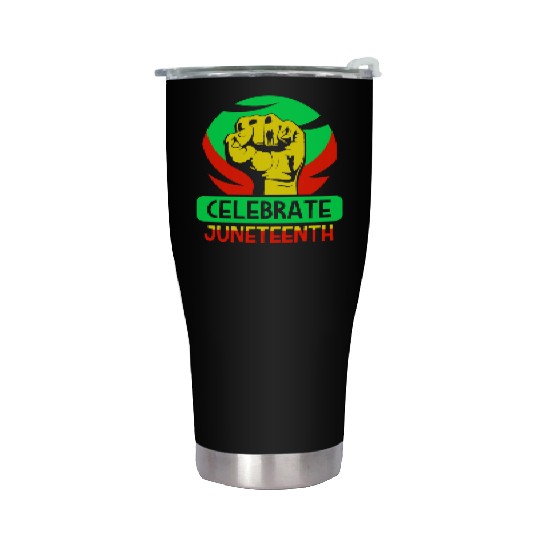 Celebrate Juneteenth 1865 African Black American Stainless Steel Tumblers