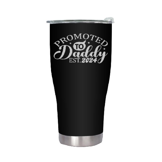Promoted to daddy 2024 daddy to be Stainless Steel Tumblers
