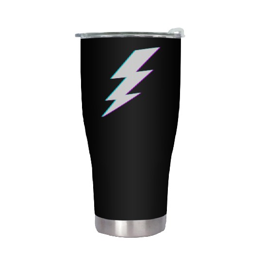 Lightning Bolt Vaporwave Storm Lightning Stainless Steel Tumblers