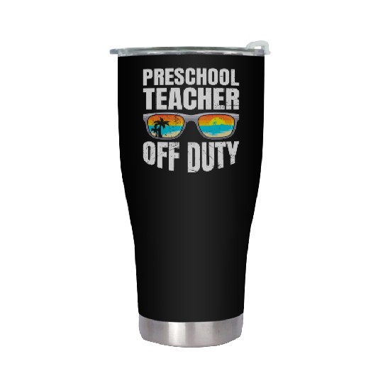 Preschool kindergarten educator off duty teacher Stainless Steel Tumblers