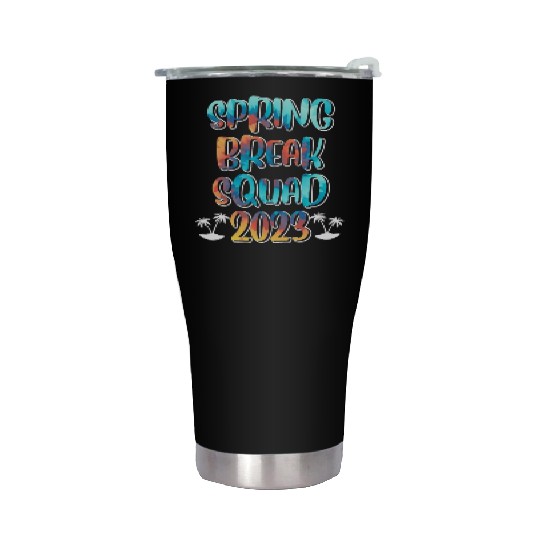 Spring Break Squad Summer Vacation Spring Break Stainless Steel Tumblers