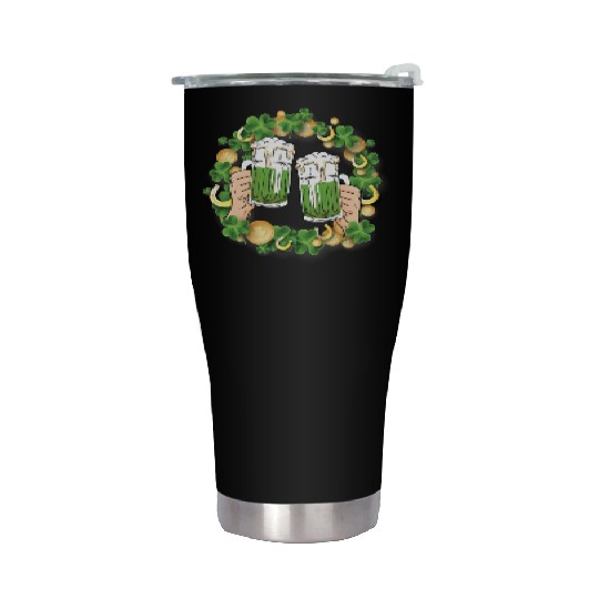 St. Patrick's Day Irish Green Beer, Wine Cups Stainless Steel Tumblers