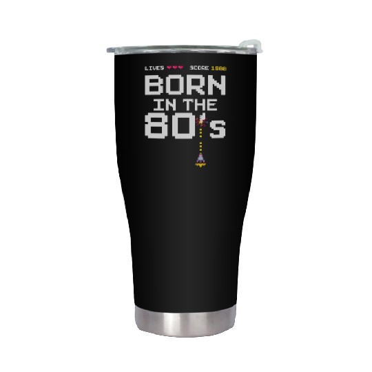 1988 Birtday Retro Gamer Pixel Born in the 80s Stainless Steel Tumblers