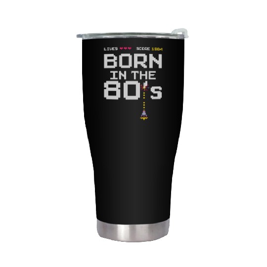 1984 Birtday Retro Gamer Pixel Born in the 80s Stainless Steel Tumblers
