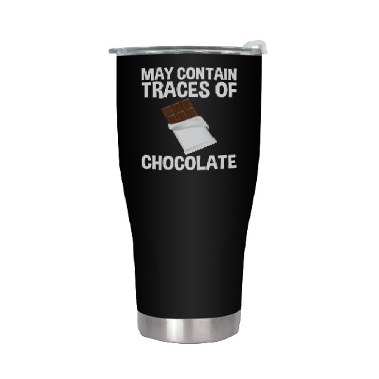 May Contain Traces Of Chocolate 4 Stainless Steel Tumblers