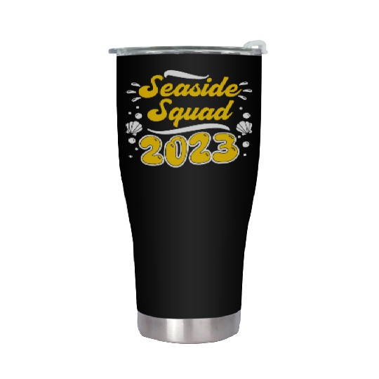 Seaside Squad 2023 Vacation Friends Spring Break Stainless Steel Tumblers