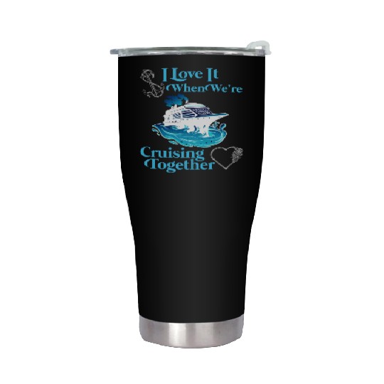 Cruising Together Cruise Vacation Spring Break Stainless Steel Tumblers