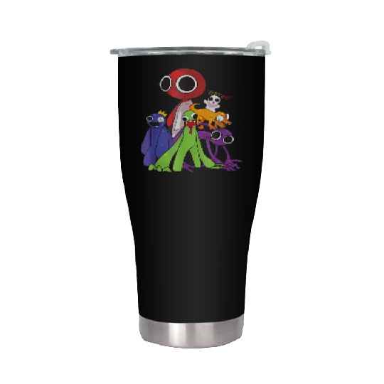 Rainbow Friends blue red orange green Stainless Steel Tumblers