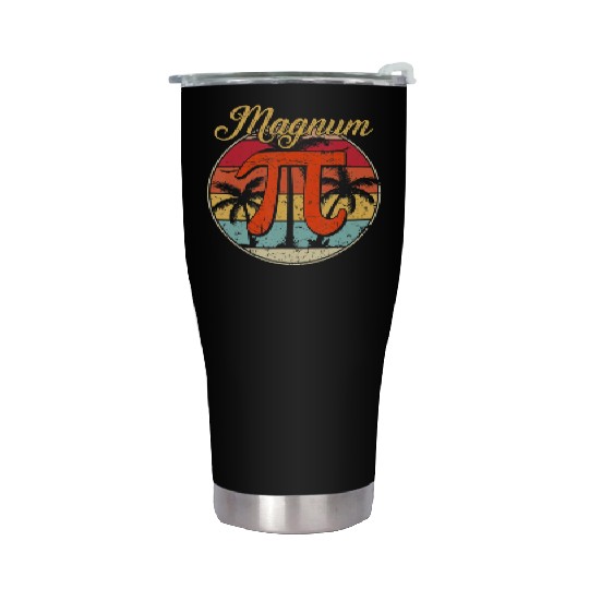Magnum Pi Math Pi Day Retro Stainless Steel Tumblers