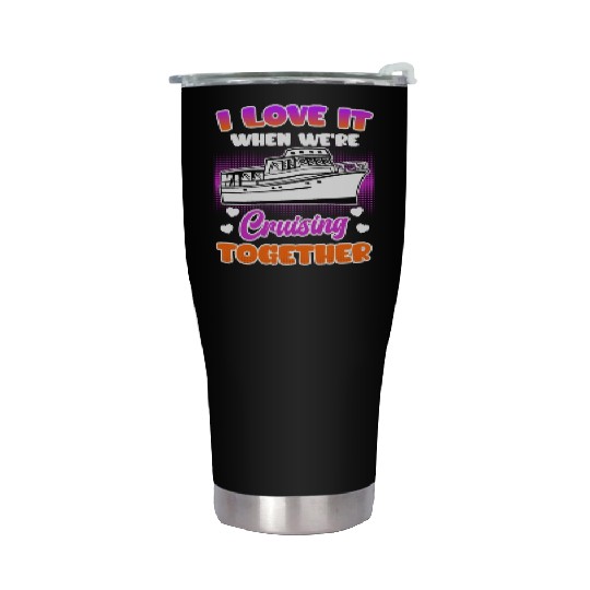 Cruising together cruise ship holiday spring break Stainless Steel Tumblers