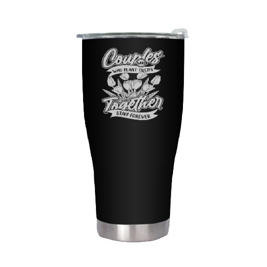 Tulip Gardening Couple Stainless Steel Tumblers