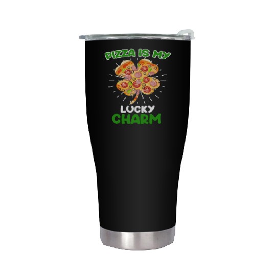 Pizza is my Lucky Charm Pizza Fan Stainless Steel Tumblers