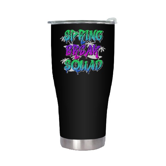 Spring Break Squad Summer Vacation Spring Break Stainless Steel Tumblers