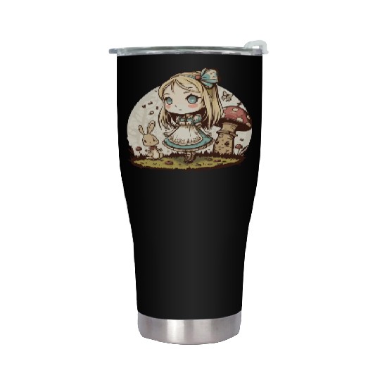 Chibi in Wonderland Stainless Steel Tumblers