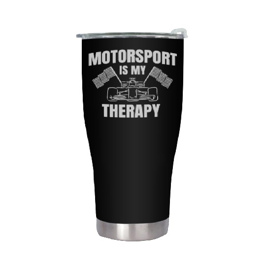 Motorsport Is My Therapy Car Racer Motorcycle Stainless Steel Tumblers