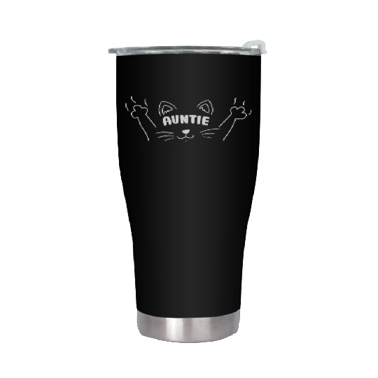 Auntie Cat Aunt Kitten Lover Stainless Steel Tumblers