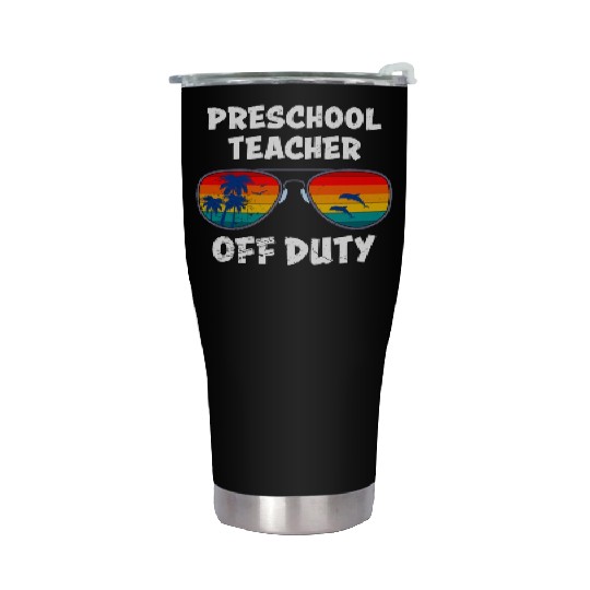 Preschool kindergarten educator off duty teacher Stainless Steel Tumblers