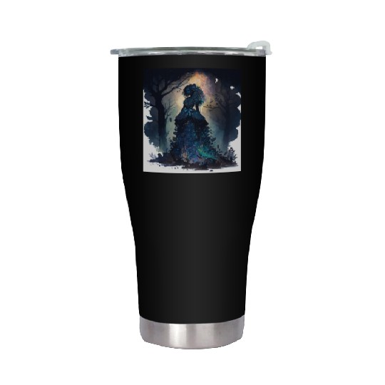 Black Nature Goddess - African American, Woodland Stainless Steel Tumblers