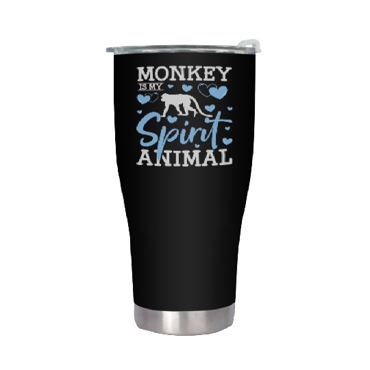Banana Chimpanzee Kawaii Children Stainless Steel Tumblers