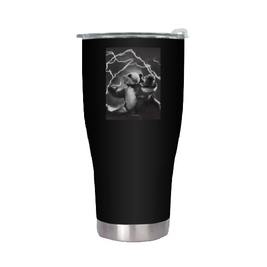 Lightning Bolt Panda Stainless Steel Tumblers