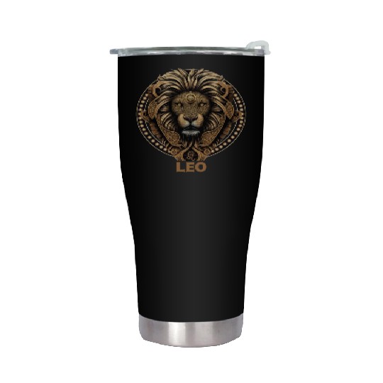 Leo Zodiac Astrology Symbol Lion Constellation Stainless Steel Tumblers