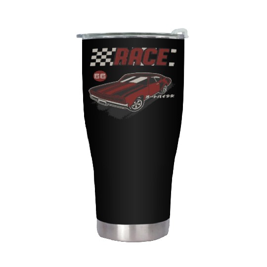 Retro Muscle Car Vintage Racing Car Lover Stainless Steel Tumblers