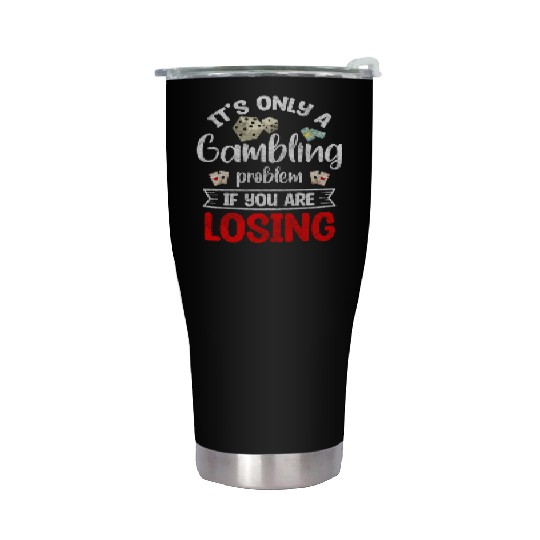 Cards Blackjack Spades Stainless Steel Tumblers
