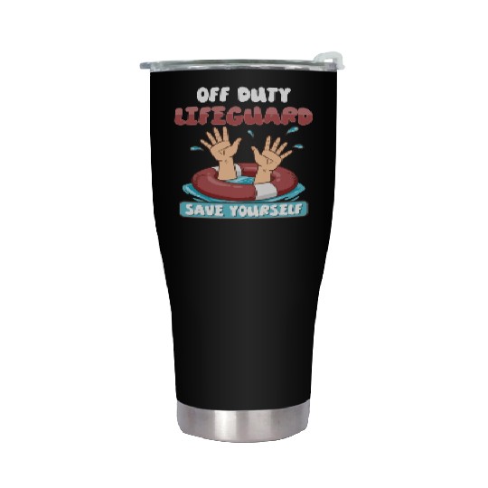 Swimmer Scuba Diving Lifeguard Water Sport Stainless Steel Tumblers