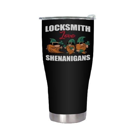 Locksmith Love Shenanigans St. Patricks Day Gnomes Stainless Steel Tumblers