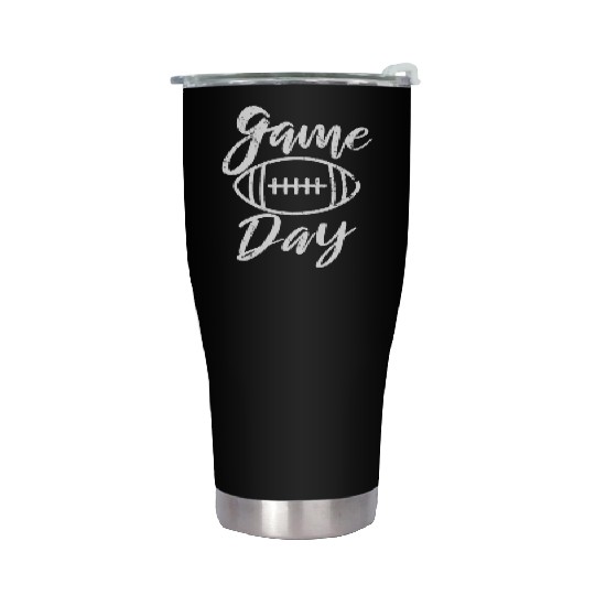 Game Day - Football - Throwback Design - Classic Stainless Steel Tumblers