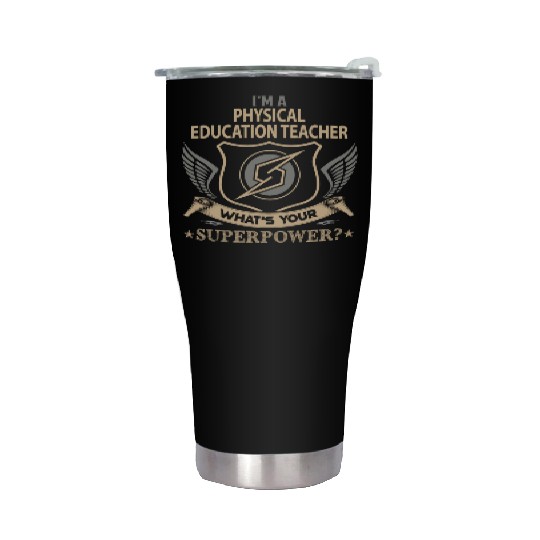 Physical Education Teacher Stainless Steel Tumblers - Superpower Jo
