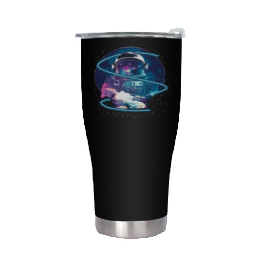 Galaxy Astronaut Full Moon Astronomy Space Science Stainless Steel Tumblers