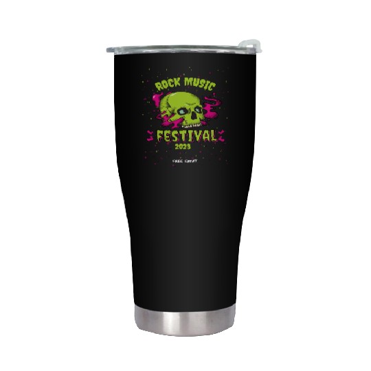 Skull Givin' Raspberry Dk , Rock music Stainless Steel Tumblers