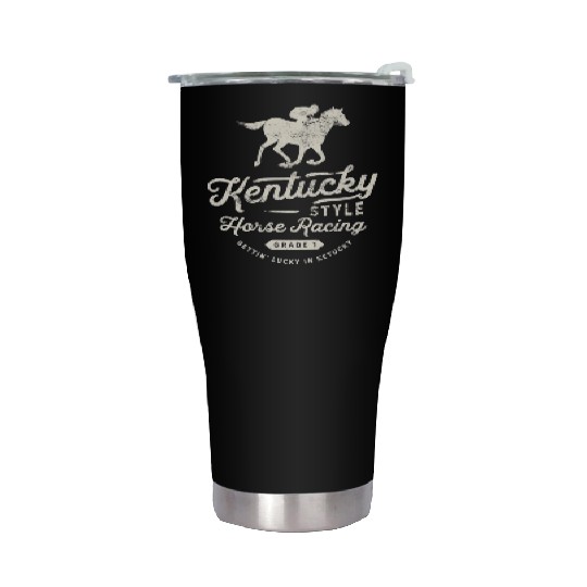 Funny Derby Day Kentucky style horse racing T Shi Stainless Steel Tumblers