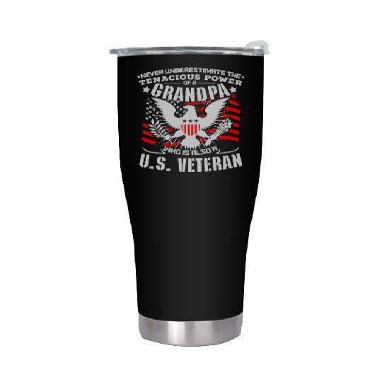 US Army Navy Marine Veteran Stainless Steel Tumblers