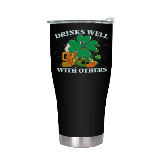 Drinks Well With Others St. Patrick's DayT-Stainless Steel Tumblers